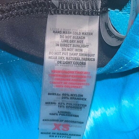 ZeroXposur Women's Tie Dye Tankini Swimsuit Top in Pacific Blue Extra Small NWT - Picture 10 of 10